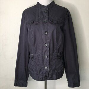 Tex by Max Azria Women's Blue Military Utility Jacket Size Large